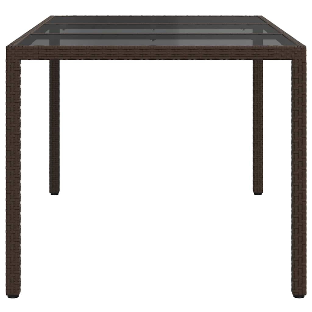 Tuinstafel Bruin 150 x 90 x 75 cm poly rattan