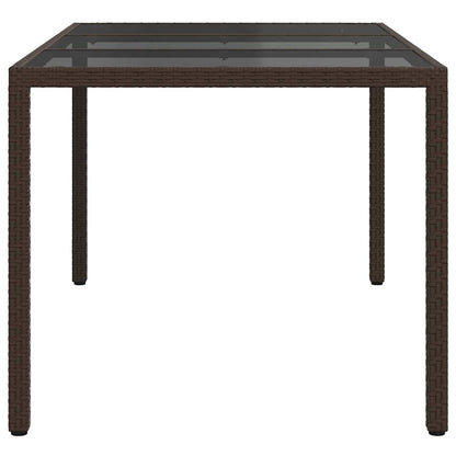 Tuinstafel Bruin 150 x 90 x 75 cm poly rattan