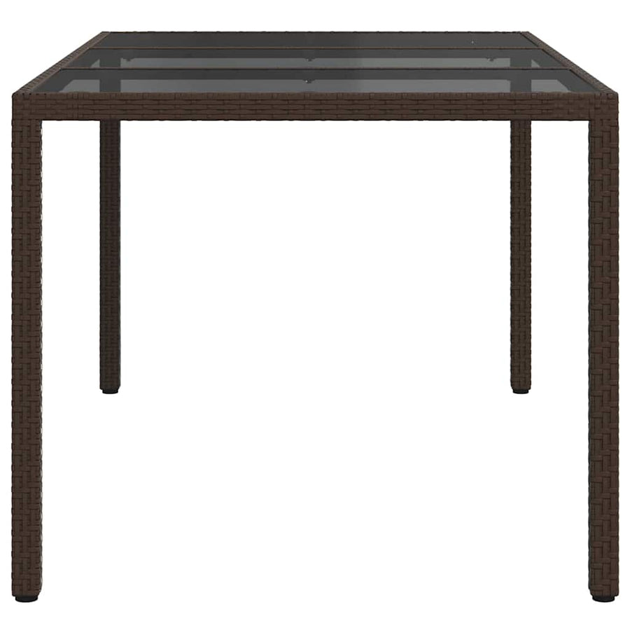Tuinstafel Bruin 150 x 90 x 75 cm poly rattan