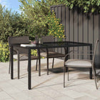 Tuintafel 150x90x75 cm zwart poly rattan