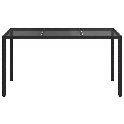Tuinstafel Zwart 150 x 90 x 75 cm poly rattan