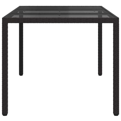 Tuinstafel Zwart 150 x 90 x 75 cm poly rattan