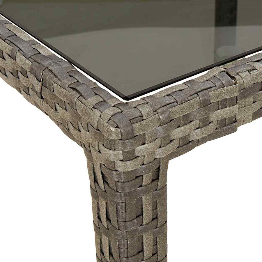 Tuinstafel Grijs 150 x 90 x 75 cm poly rattan