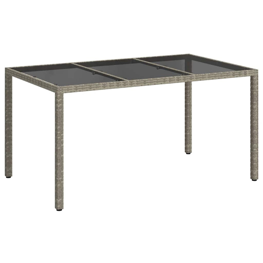 Tuinstafel Grijs 150 x 90 x 75 cm poly rattan