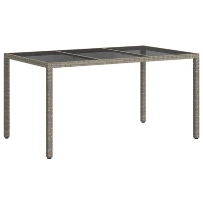 Tuinstafel Grijs 150 x 90 x 75 cm poly rattan