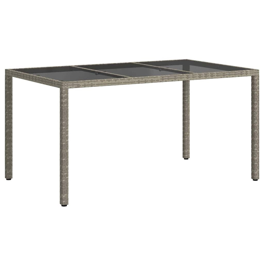 Tuinstafel Grijs 150 x 90 x 75 cm poly rattan