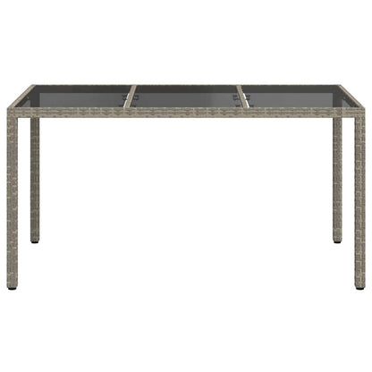 Tuinstafel Grijs 150 x 90 x 75 cm poly rattan