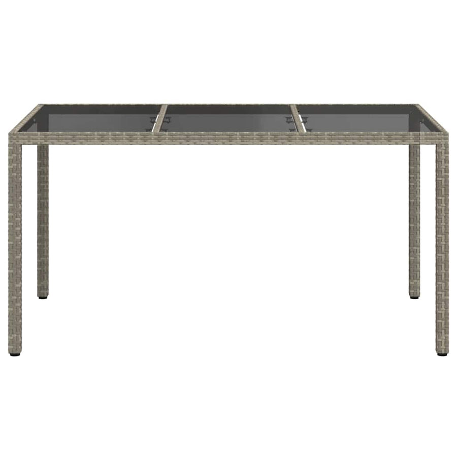 Tuinstafel Grijs 150 x 90 x 75 cm poly rattan