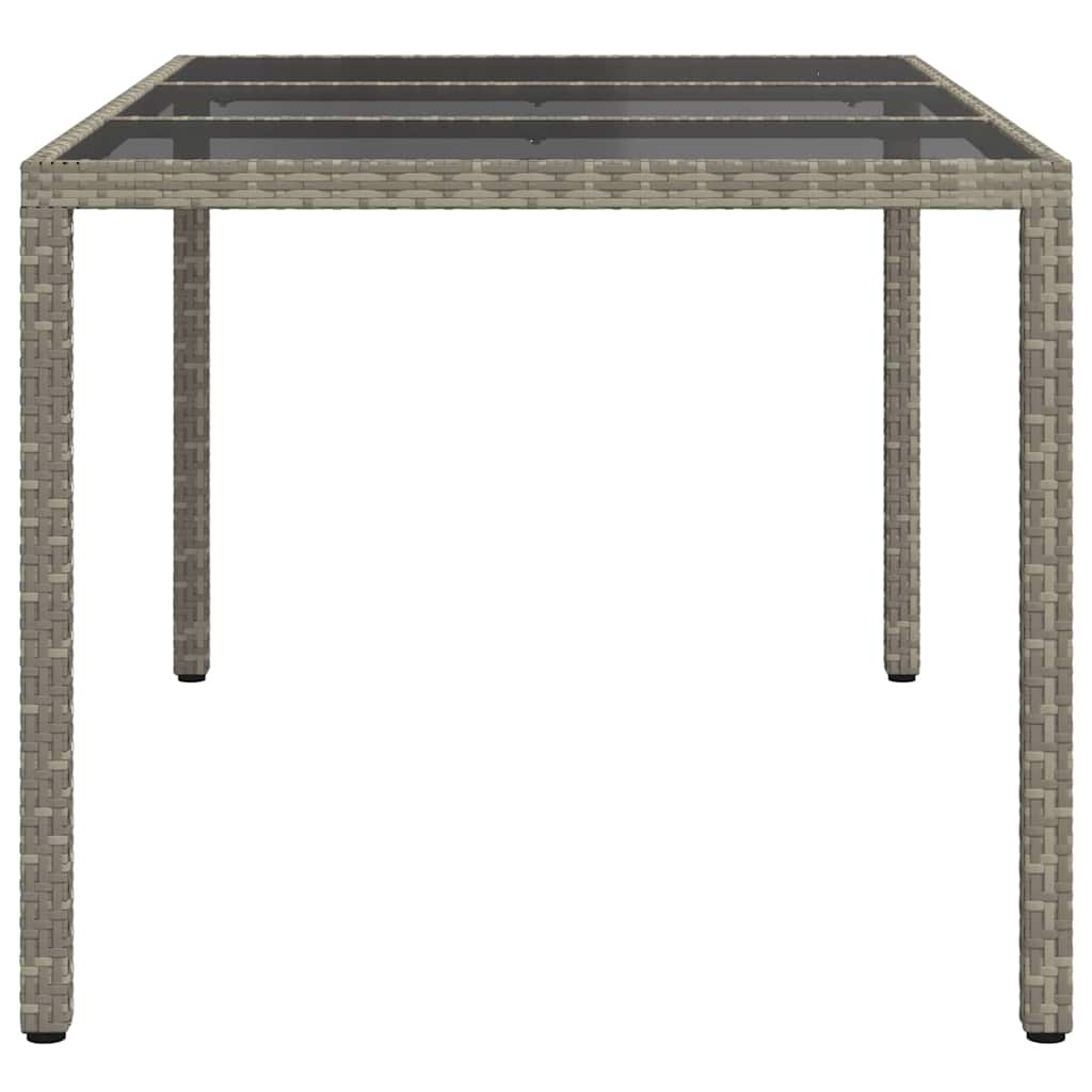 Tuinstafel Grijs 150 x 90 x 75 cm poly rattan