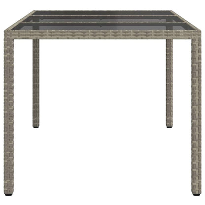 Tuinstafel Grijs 150 x 90 x 75 cm poly rattan