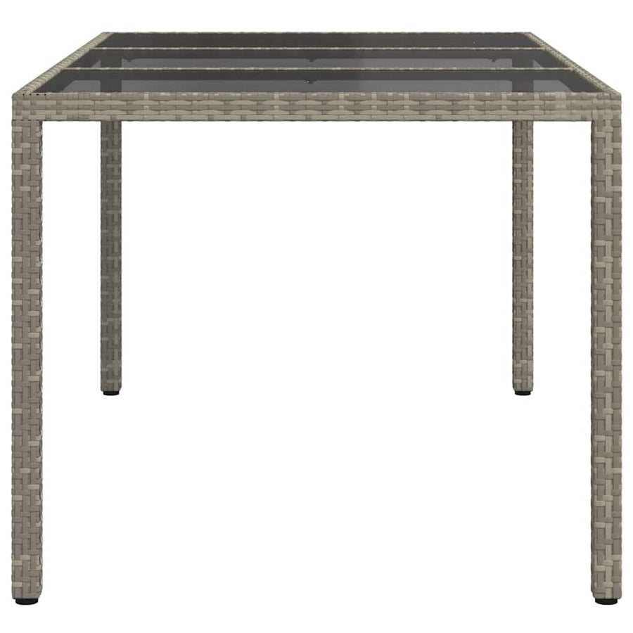 Tuinstafel Grijs 150 x 90 x 75 cm poly rattan