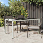 Tuinstafel 150x90x75 cm poly rattan wit