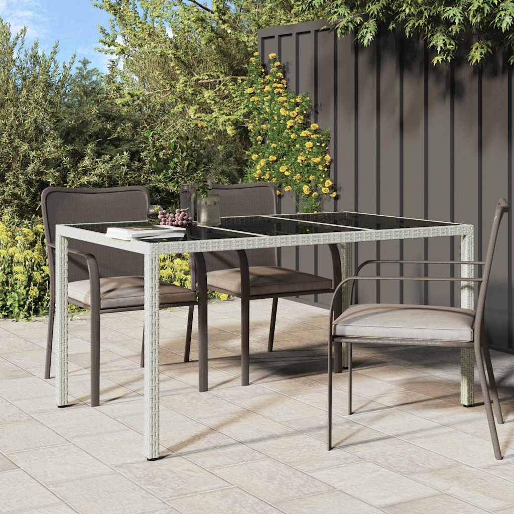 Tuinstafel Wit 150 x 90 x 75 cm poly rattan