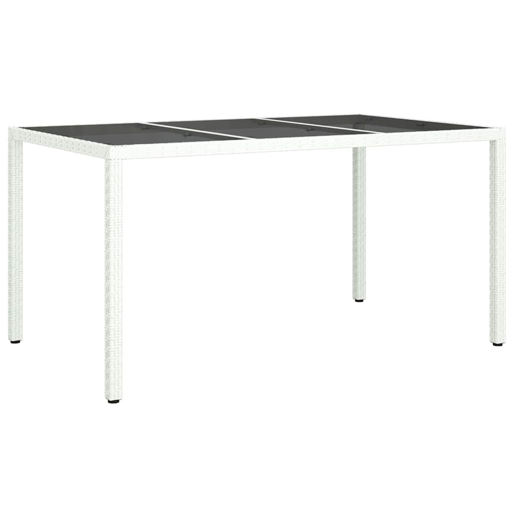 Tuinstafel Wit 150 x 90 x 75 cm poly rattan