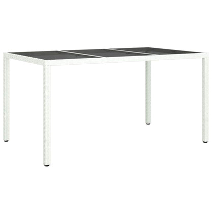 Tuinstafel Wit 150 x 90 x 75 cm poly rattan