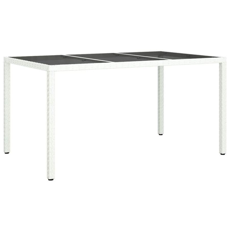 Tuinstafel Wit 150 x 90 x 75 cm poly rattan