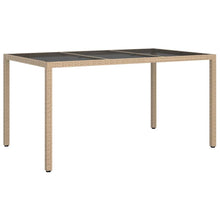 Tuinstafel Beige 150 x 90 x 75 cm poly rattan