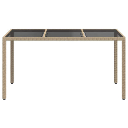 Tuinstafel Beige 150 x 90 x 75 cm poly rattan