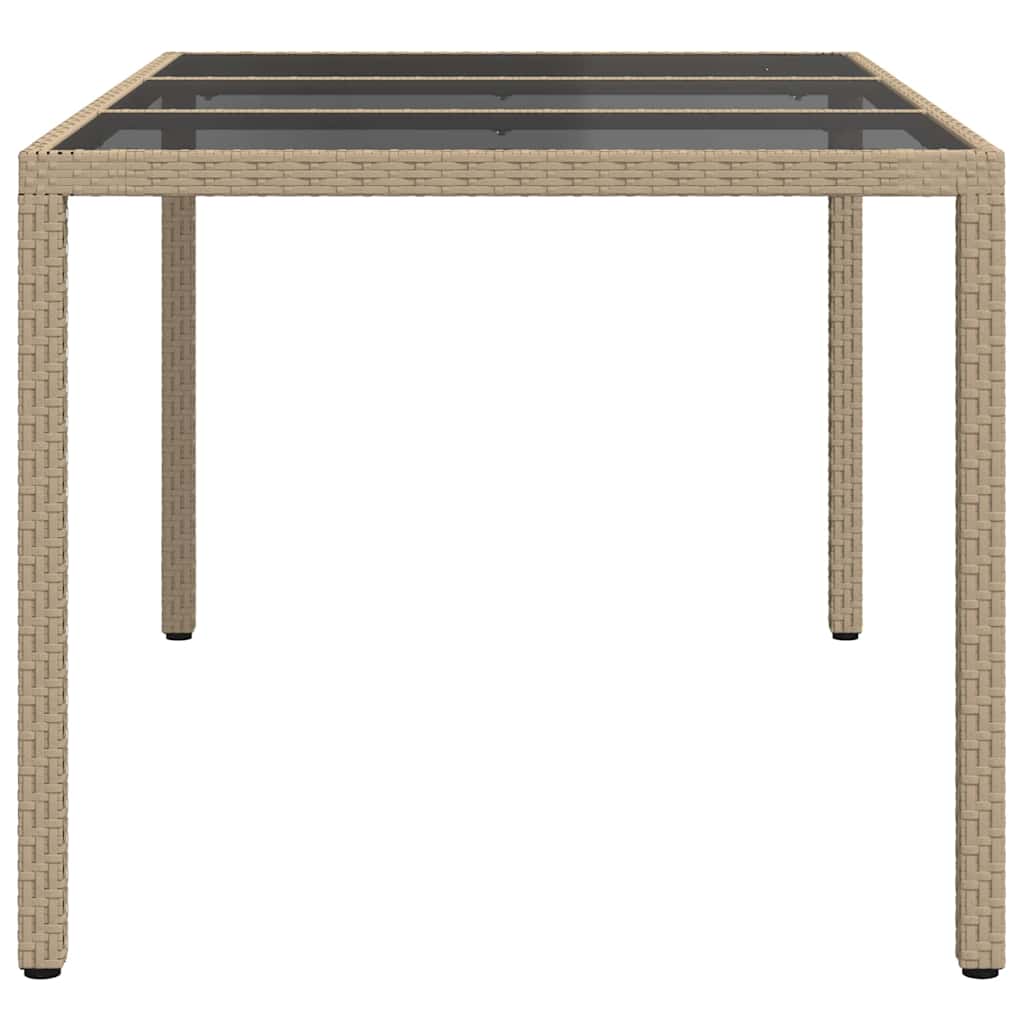 Tuinstafel Beige 150 x 90 x 75 cm poly rattan
