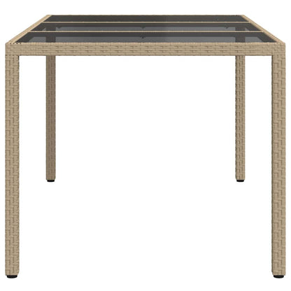 Tuinstafel Beige 150 x 90 x 75 cm poly rattan