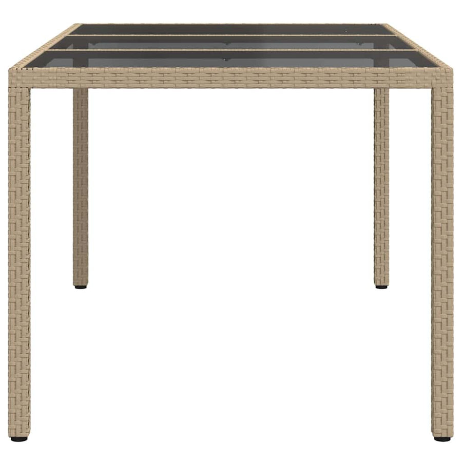 Tuinstafel Beige 150 x 90 x 75 cm poly rattan
