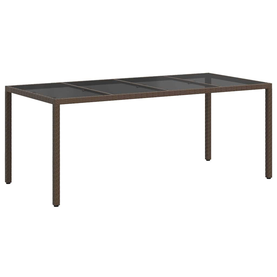 Tuinstafel Bruin 190 x 90 x 75 cm poly rattan
