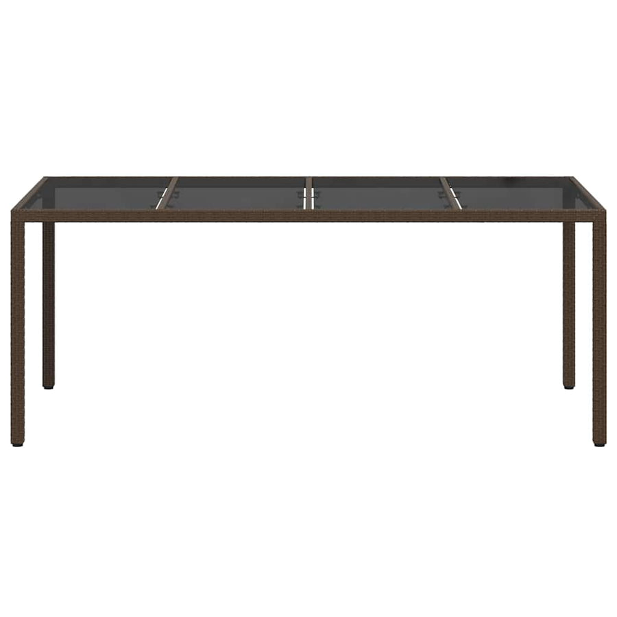 Tuinstafel Bruin 190 x 90 x 75 cm poly rattan