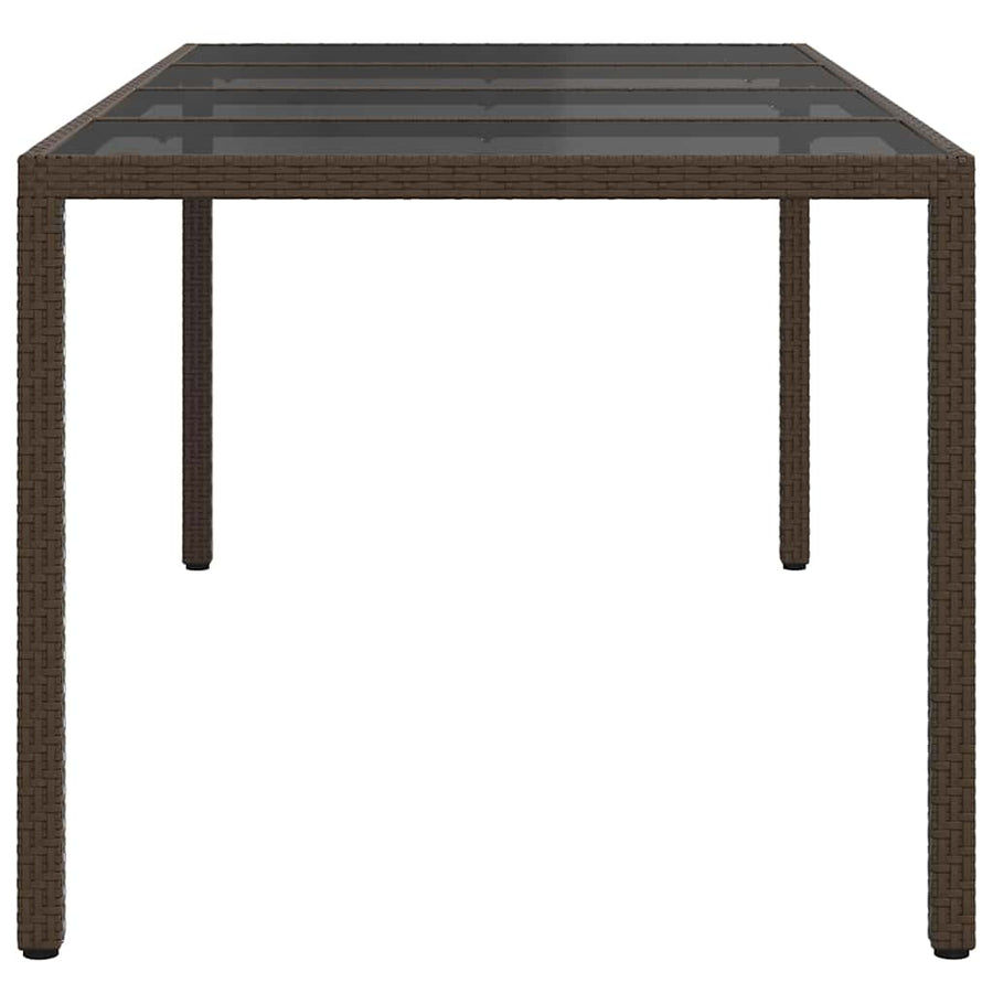 Tuinstafel Bruin 190 x 90 x 75 cm poly rattan