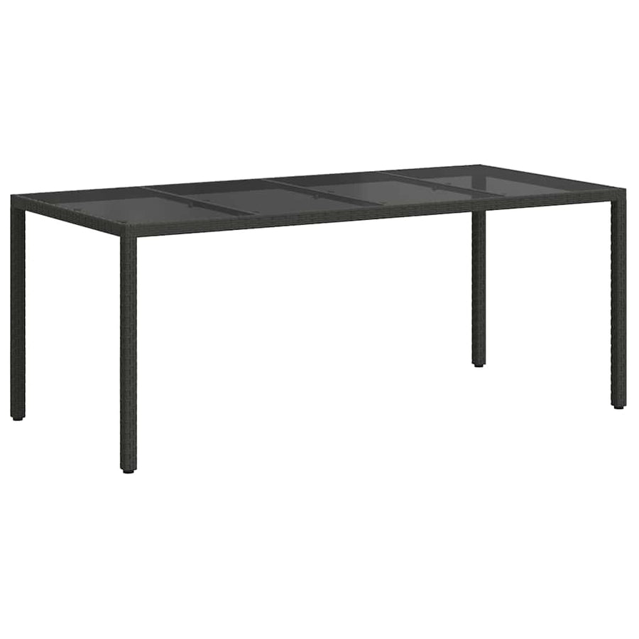 Tuinstafel Zwart 190 x 90 x 75 cm poly rattan