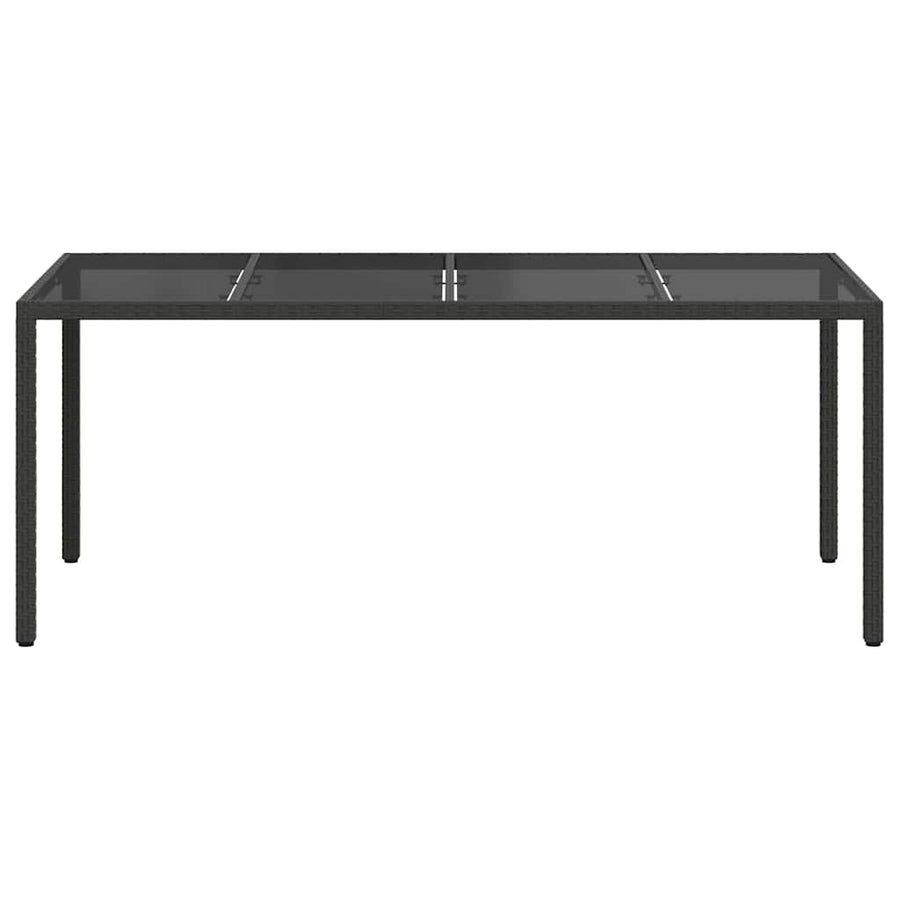 Tuinstafel Zwart 190 x 90 x 75 cm poly rattan
