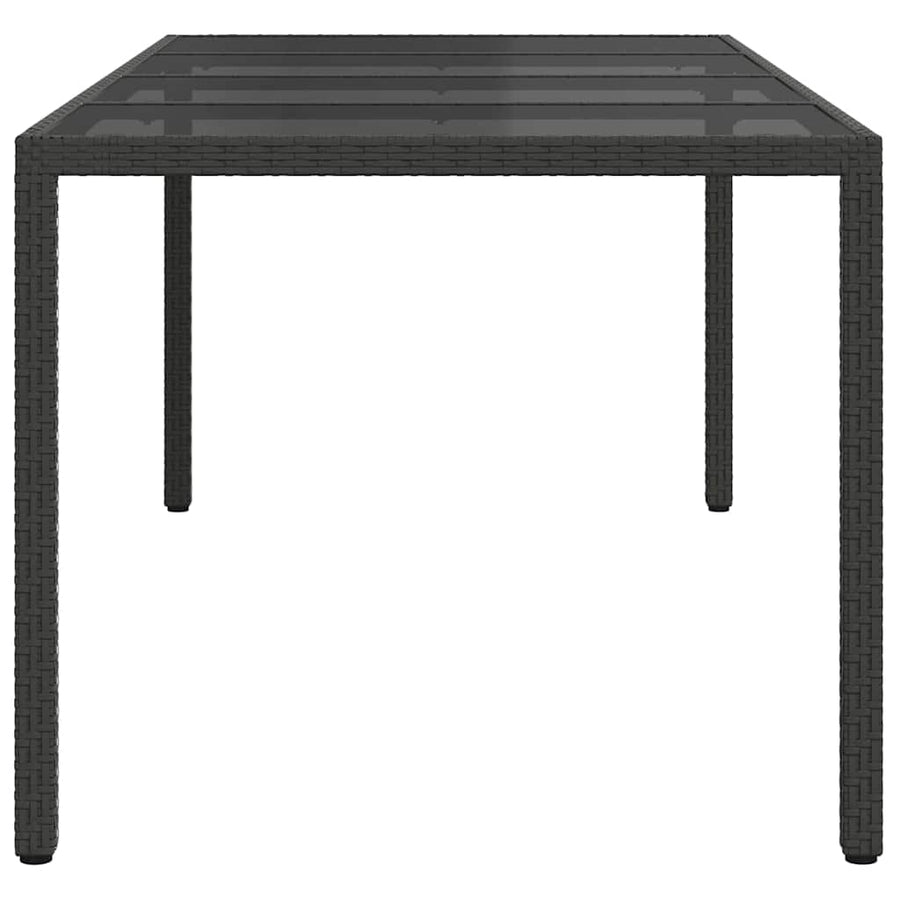 Tuinstafel Zwart 190 x 90 x 75 cm poly rattan