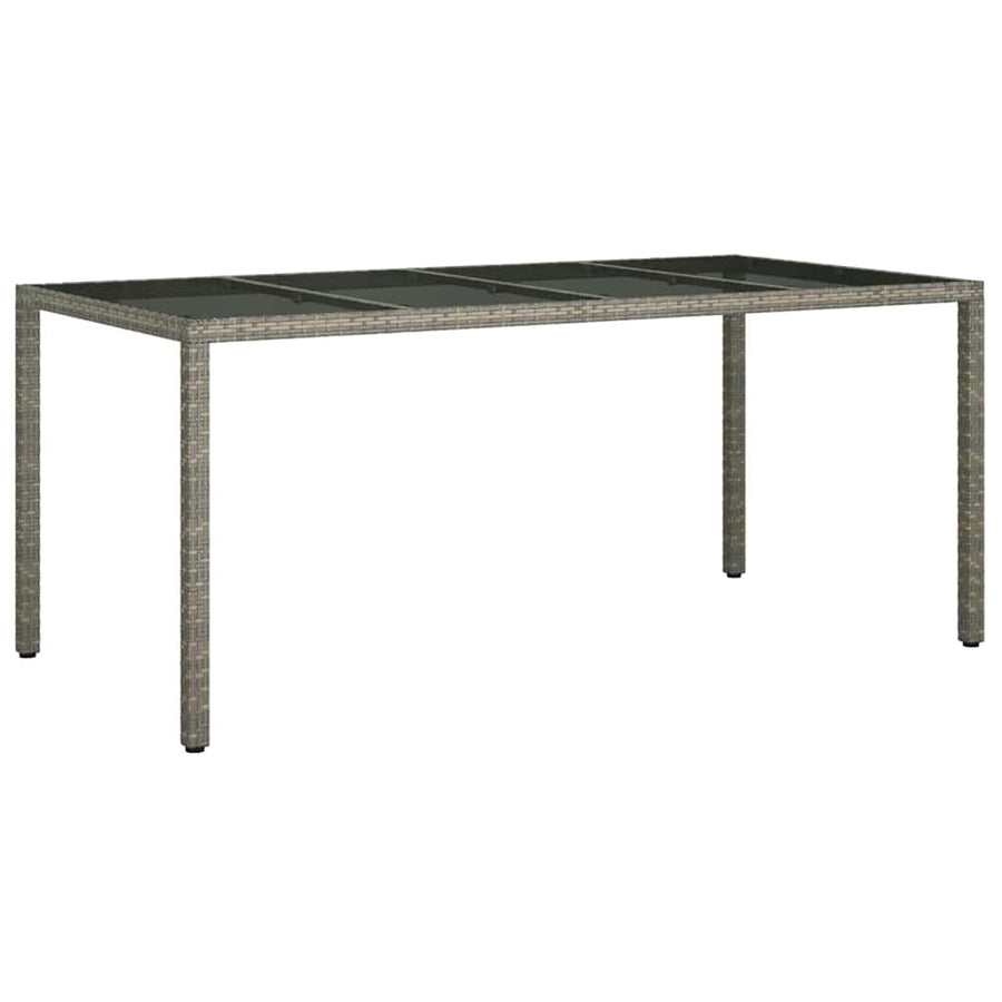 Tuinstafel Grijs 190 x 90 x 75 cm poly rattan