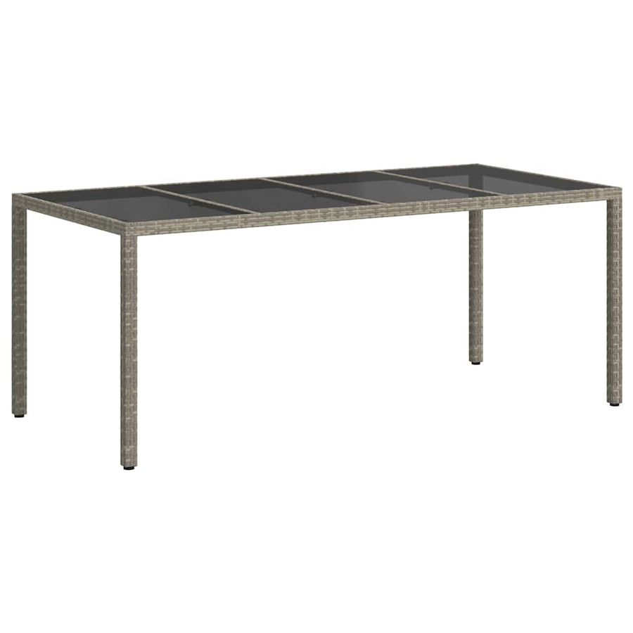 Tuinstafel Grijs 190 x 90 x 75 cm poly rattan