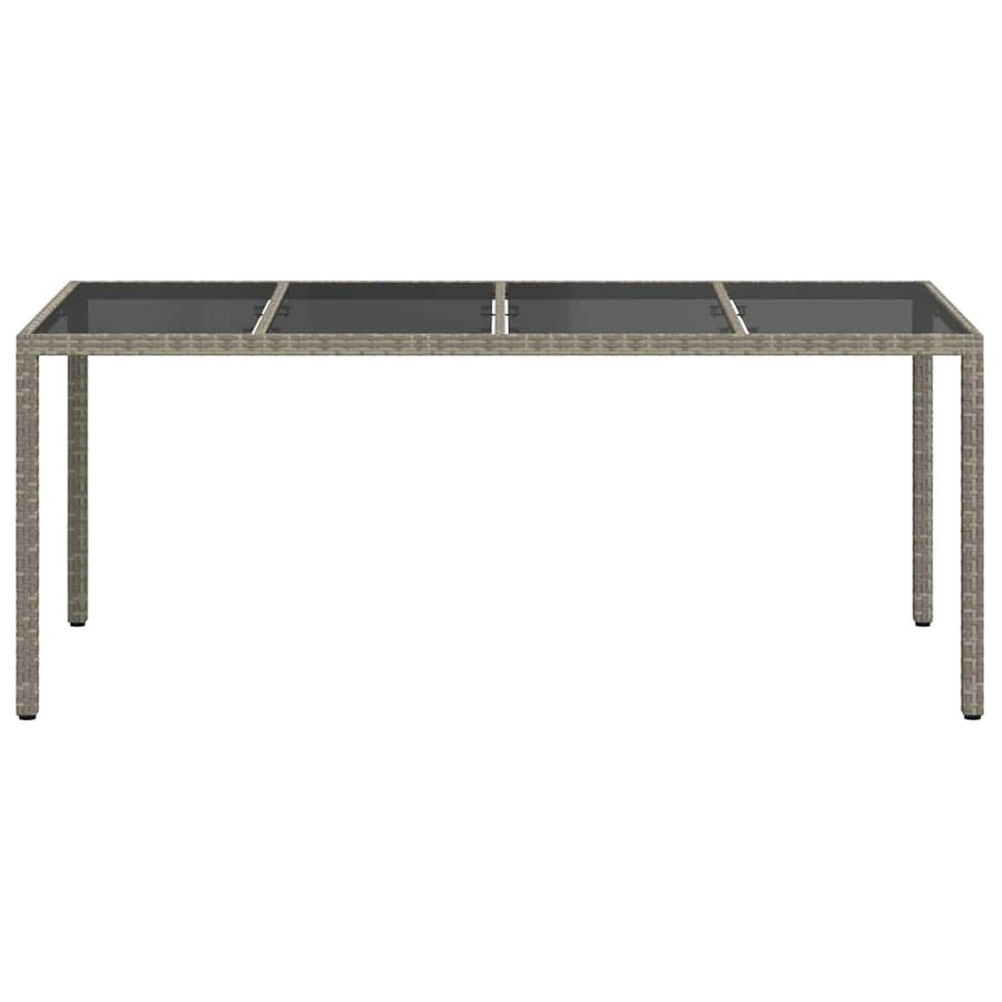 Tuinstafel Grijs 190 x 90 x 75 cm poly rattan