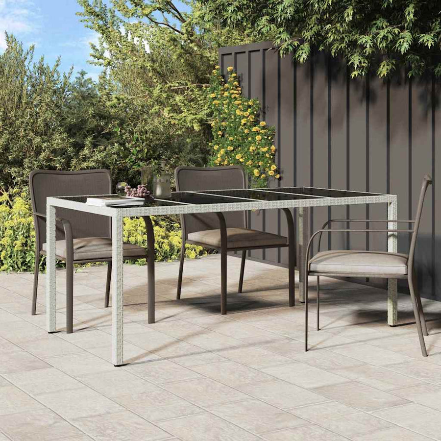 Tuinstafel Wit 190 x 90 x 75 cm poly rattan