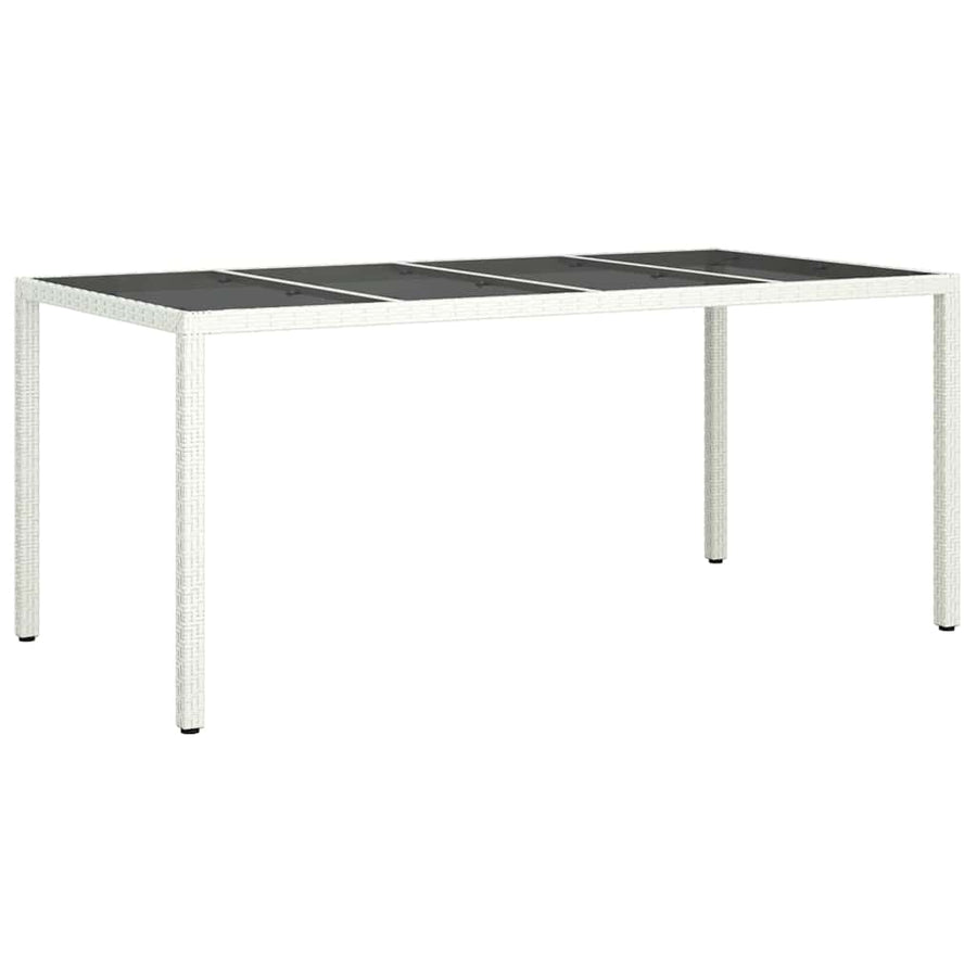 Tuinstafel Wit 190 x 90 x 75 cm poly rattan