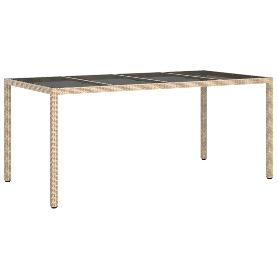 Tuinstafel Beige 190 x 90 x 75 cm poly rattan