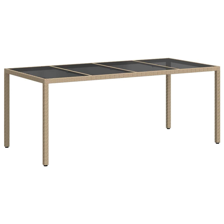 Tuinstafel Beige 190 x 90 x 75 cm poly rattan