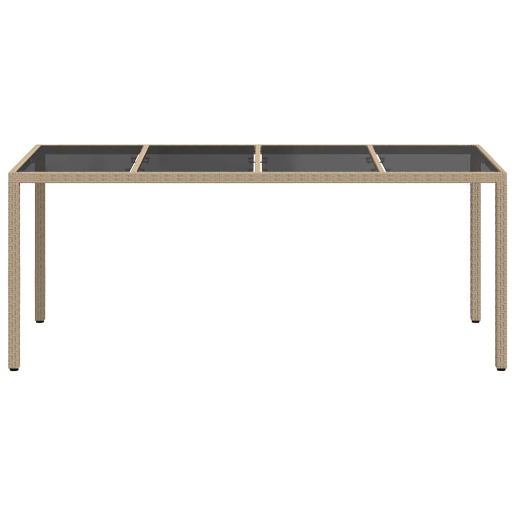 Tuinstafel Beige 190 x 90 x 75 cm poly rattan