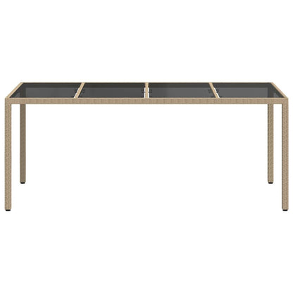 Tuinstafel Beige 190 x 90 x 75 cm poly rattan