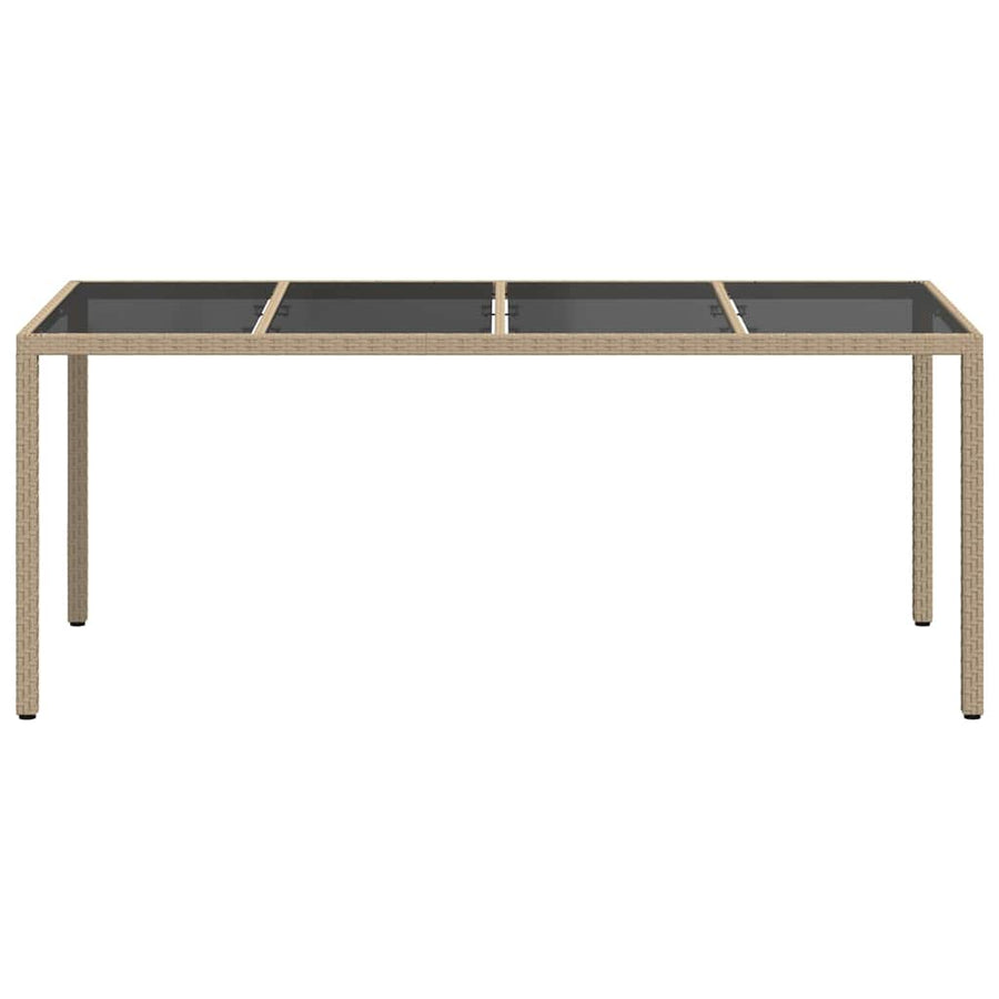Tuinstafel Beige 190 x 90 x 75 cm poly rattan