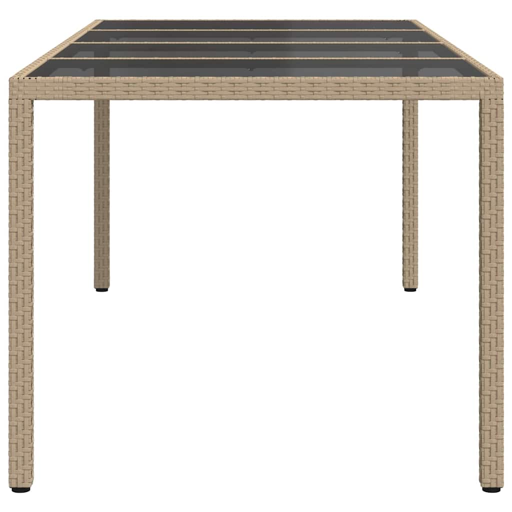 Tuinstafel Beige 190 x 90 x 75 cm poly rattan