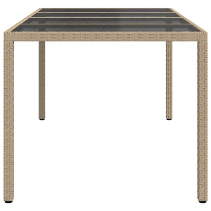 Tuinstafel Beige 190 x 90 x 75 cm poly rattan