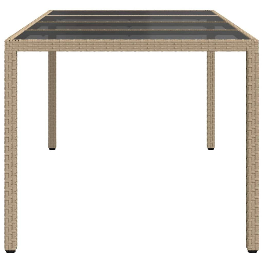 Tuinstafel Beige 190 x 90 x 75 cm poly rattan