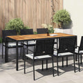 Tuinstafel Zwart 190 x 90 x 75 cm poly rattan
