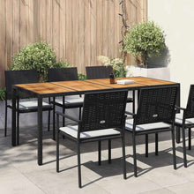 Tuinstafel Zwart 190 x 90 x 75 cm poly rattan