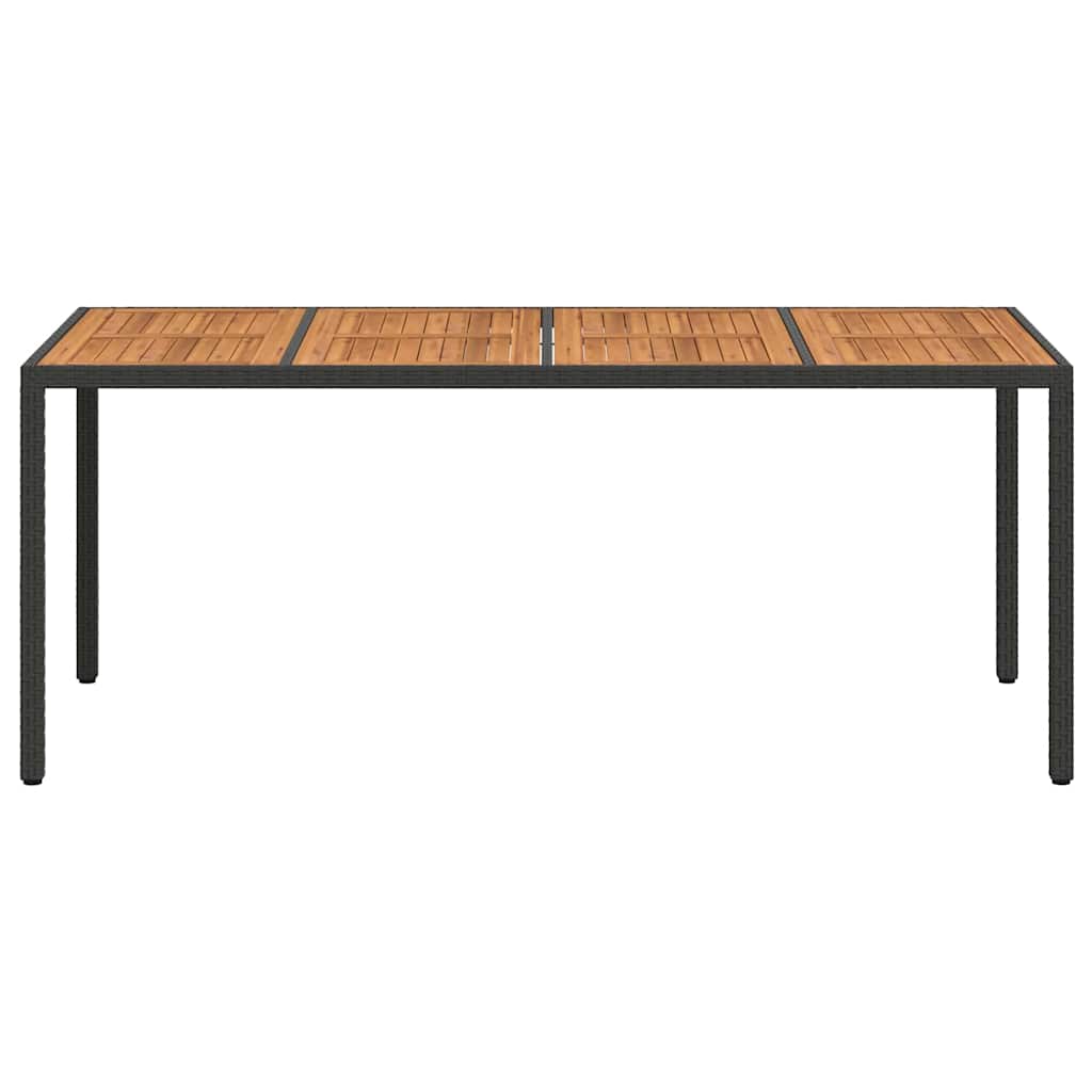 Tuinstafel Zwart 190 x 90 x 75 cm poly rattan