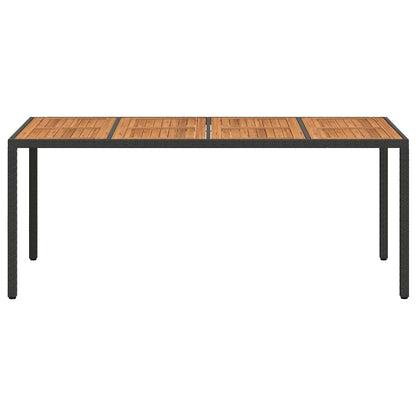 Tuinstafel Zwart 190 x 90 x 75 cm poly rattan