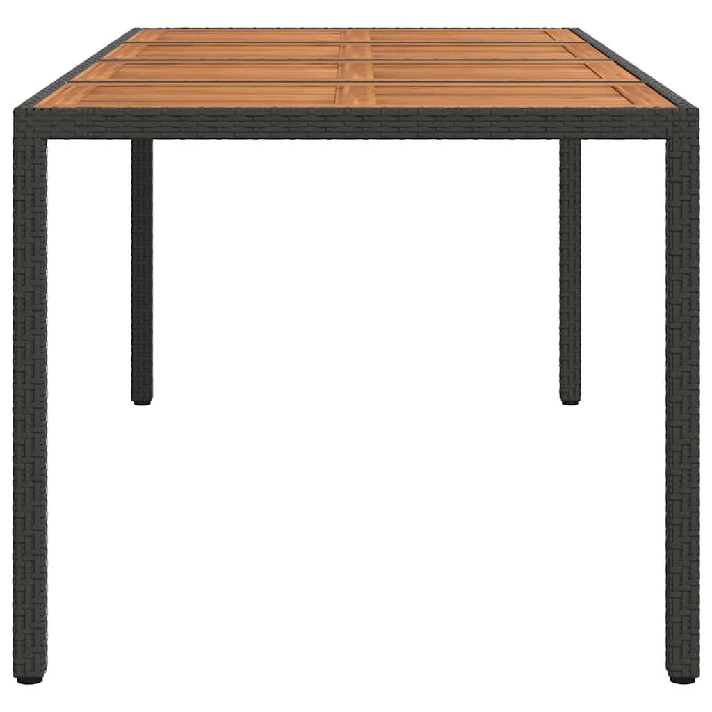 Tuinstafel Zwart 190 x 90 x 75 cm poly rattan