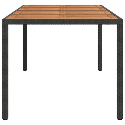 Tuinstafel Zwart 190 x 90 x 75 cm poly rattan